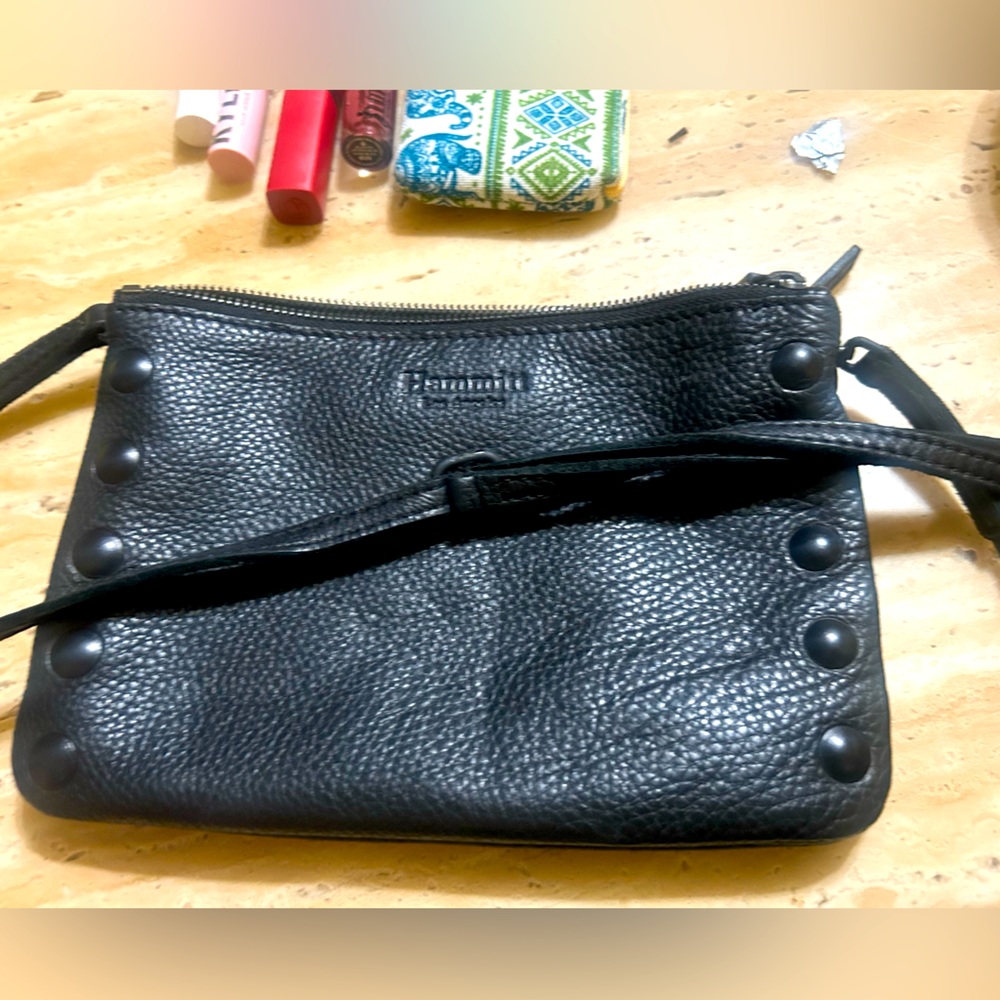Hammer duke black leather crossbody purse handbag